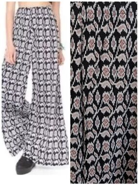Brandy Melville John Galt Boho Printed Wide Leg Pants